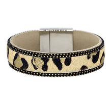 Load image into Gallery viewer, Fashion Leopard Pattern Leather bracelets &amp; bangles with Magnet Clasp Accessories Woman&#39;s bracelets men Jewelry pulseras mujer - EssentialBoutiques 