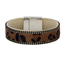 Load image into Gallery viewer, Fashion Leopard Pattern Leather bracelets &amp; bangles with Magnet Clasp Accessories Woman&#39;s bracelets men Jewelry pulseras mujer - EssentialBoutiques 