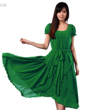 Load image into Gallery viewer, 2016 New Fashion Hot Sale Women High Quality Pleated Bohemia Dress Long Chiffon Dress Irregular Long Dress Woman&#39;s Clothing - EssentialBoutiques 