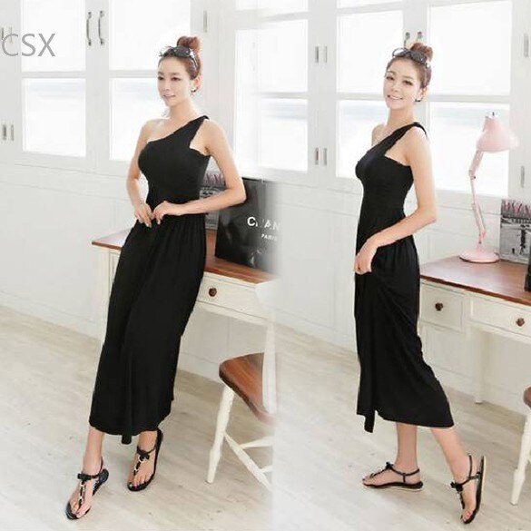 Promotion! 2016 New Summer Fashion Long One Shoulder sexy Ball Party Dresses Casual Dress Women Slim Dress Woman's Clothing - EssentialBoutiques 