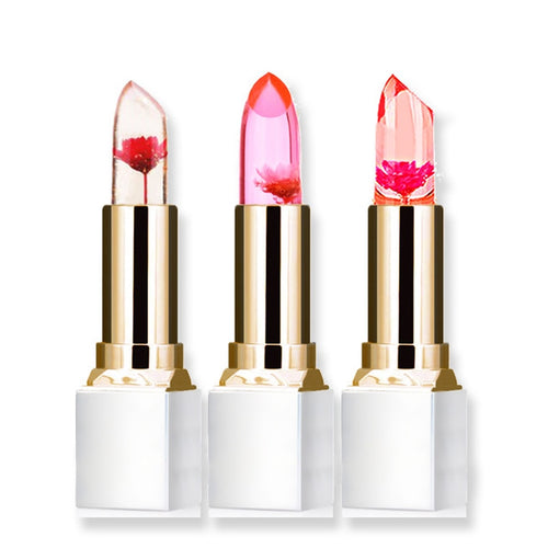 Wholesale Transparent Natural Red Lip Stick Temperature Color Change Long-lasting Moisturizer Flower Jelly Lipsticks Makeup - EssentialBoutiques 