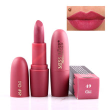 Load image into Gallery viewer, New MISS ROSE Lipstick Matte Waterproof Velvet Lip Stick 18 Colors Sexy Red Brown Pigments Makeup Matte Lipsticks Beauty Lips - EssentialBoutiques 