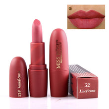 Load image into Gallery viewer, New MISS ROSE Lipstick Matte Waterproof Velvet Lip Stick 18 Colors Sexy Red Brown Pigments Makeup Matte Lipsticks Beauty Lips - EssentialBoutiques 