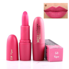 Load image into Gallery viewer, New MISS ROSE Lipstick Matte Waterproof Velvet Lip Stick 18 Colors Sexy Red Brown Pigments Makeup Matte Lipsticks Beauty Lips - EssentialBoutiques 