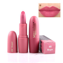 Load image into Gallery viewer, New MISS ROSE Lipstick Matte Waterproof Velvet Lip Stick 18 Colors Sexy Red Brown Pigments Makeup Matte Lipsticks Beauty Lips - EssentialBoutiques 