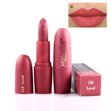 Load image into Gallery viewer, New MISS ROSE Lipstick Matte Waterproof Velvet Lip Stick 18 Colors Sexy Red Brown Pigments Makeup Matte Lipsticks Beauty Lips - EssentialBoutiques 