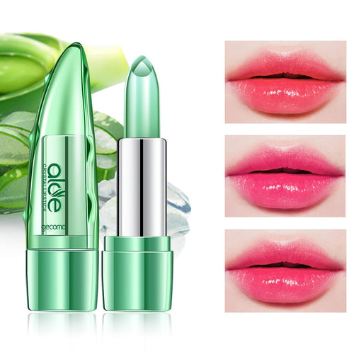 New Lips Makeup Magic Temperature Color Changed Lipstick Batom Natural Moisturize Transparent Pink Aloe Balm Lip Stick Cosmetics - EssentialBoutiques 