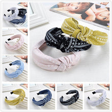 Load image into Gallery viewer, Sweet Hairbands  2018 New Arrive Woman&#39;s Fashion Cute Bowknot Wide Hairband Female Fashion Print Headwear Hair Accessories - EssentialBoutiques 