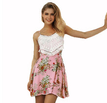 Load image into Gallery viewer, Women White Party Dress Floral Print Spaghetti Strap Casual Beach Female Dresses In Women Summer Clothing 2018 Short Dress Girls - EssentialBoutiques 