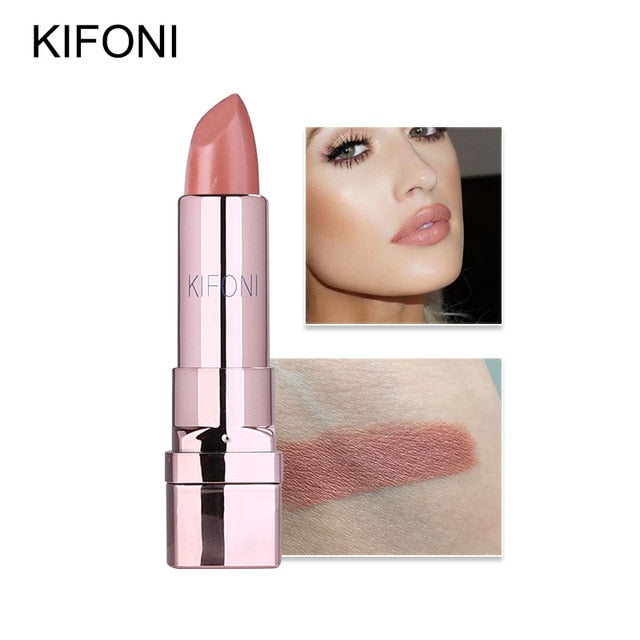 New Arrival KIFONI brand makeup beauty matte lipstick long lasting tint lips cosmetics lip stick maquiagem make up red batom - EssentialBoutiques 