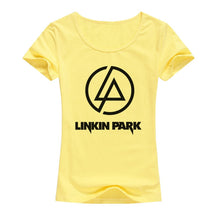 Load image into Gallery viewer, Summer Top Linkin Park T Shirt Women Clothing Short Sleeve Woman&#39;s TShirt Rock Music Hip Hop linkin park T-Shirts Gilr tees A118 - EssentialBoutiques 