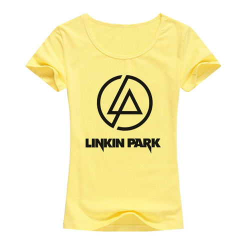 Summer Top Linkin Park T Shirt Women Clothing Short Sleeve Woman's TShirt Rock Music Hip Hop linkin park T-Shirts Gilr tees A118 - EssentialBoutiques 