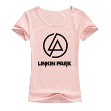 Load image into Gallery viewer, Summer Top Linkin Park T Shirt Women Clothing Short Sleeve Woman&#39;s TShirt Rock Music Hip Hop linkin park T-Shirts Gilr tees A118 - EssentialBoutiques 