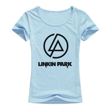 Load image into Gallery viewer, Summer Top Linkin Park T Shirt Women Clothing Short Sleeve Woman&#39;s TShirt Rock Music Hip Hop linkin park T-Shirts Gilr tees A118 - EssentialBoutiques 