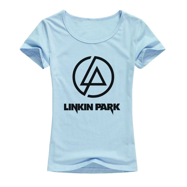 Summer Top Linkin Park T Shirt Women Clothing Short Sleeve Woman's TShirt Rock Music Hip Hop linkin park T-Shirts Gilr tees A118 - EssentialBoutiques 