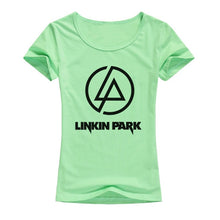Load image into Gallery viewer, Summer Top Linkin Park T Shirt Women Clothing Short Sleeve Woman&#39;s TShirt Rock Music Hip Hop linkin park T-Shirts Gilr tees A118 - EssentialBoutiques 