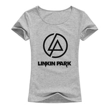 Load image into Gallery viewer, Summer Top Linkin Park T Shirt Women Clothing Short Sleeve Woman&#39;s TShirt Rock Music Hip Hop linkin park T-Shirts Gilr tees A118 - EssentialBoutiques 