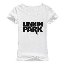 Load image into Gallery viewer, Summer Top Linkin Park T Shirt Women Clothing Short Sleeve Woman&#39;s TShirt Rock Music Hip Hop linkin park T-Shirts Gilr tees A118 - EssentialBoutiques 