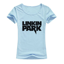 Load image into Gallery viewer, Summer Top Linkin Park T Shirt Women Clothing Short Sleeve Woman&#39;s TShirt Rock Music Hip Hop linkin park T-Shirts Gilr tees A118 - EssentialBoutiques 