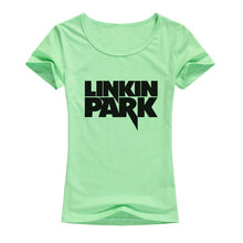 Load image into Gallery viewer, Summer Top Linkin Park T Shirt Women Clothing Short Sleeve Woman&#39;s TShirt Rock Music Hip Hop linkin park T-Shirts Gilr tees A118 - EssentialBoutiques 