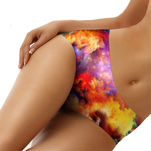 Sexy Women Tatoo Galaxy Cloud Printed Underwear Inner Panties 3D Woman's Clothing Seamless Briefs Personality Sexy Lingerie - EssentialBoutiques 