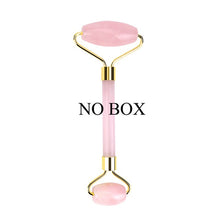 Load image into Gallery viewer, Rose Quartz Roller Slimming Face Massager Lifting Tool Natural Jade Facial Massage Roller Stone Skin Massage Beauty Care Set Box - EssentialBoutiques 