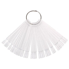 Load image into Gallery viewer, MAANGE 12.5cm 30pcs False Nail Art Tips Nail Polish Display Nails Art Palette Color Chart With Ring Clear/ White - EssentialBoutiques 
