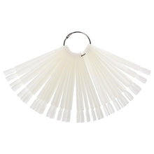 Load image into Gallery viewer, MAANGE 12.5cm 30pcs False Nail Art Tips Nail Polish Display Nails Art Palette Color Chart With Ring Clear/ White - EssentialBoutiques 