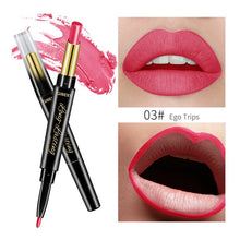 Load image into Gallery viewer, 15 Color Lips Makeup Lipstick Sexy Red Lip Matte Long Lasting Lip Pencil Waterproof Stick Liner Double-end Black Matte Lipsticks - EssentialBoutiques 