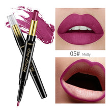 Load image into Gallery viewer, 15 Color Lips Makeup Lipstick Sexy Red Lip Matte Long Lasting Lip Pencil Waterproof Stick Liner Double-end Black Matte Lipsticks - EssentialBoutiques 