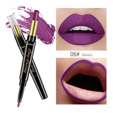 Load image into Gallery viewer, 15 Color Lips Makeup Lipstick Sexy Red Lip Matte Long Lasting Lip Pencil Waterproof Stick Liner Double-end Black Matte Lipsticks - EssentialBoutiques 