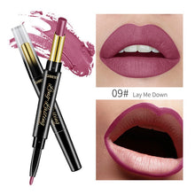 Load image into Gallery viewer, 15 Color Lips Makeup Lipstick Sexy Red Lip Matte Long Lasting Lip Pencil Waterproof Stick Liner Double-end Black Matte Lipsticks - EssentialBoutiques 