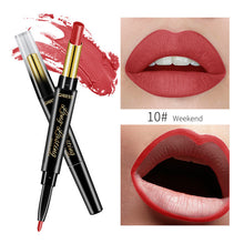 Load image into Gallery viewer, 15 Color Lips Makeup Lipstick Sexy Red Lip Matte Long Lasting Lip Pencil Waterproof Stick Liner Double-end Black Matte Lipsticks - EssentialBoutiques 