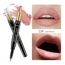 Load image into Gallery viewer, 15 Color Lips Makeup Lipstick Sexy Red Lip Matte Long Lasting Lip Pencil Waterproof Stick Liner Double-end Black Matte Lipsticks - EssentialBoutiques 