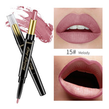 Load image into Gallery viewer, 15 Color Lips Makeup Lipstick Sexy Red Lip Matte Long Lasting Lip Pencil Waterproof Stick Liner Double-end Black Matte Lipsticks - EssentialBoutiques 