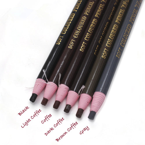 1PCS Waterproof Eyebrow Pencil Free Cutting Natural Long Lasting Paint Black Brown Coffee Microblading Permanent Eyebrow Make Up - EssentialBoutiques 