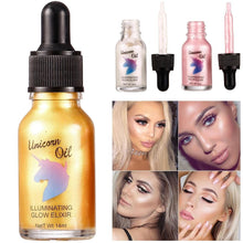 Load image into Gallery viewer, Face Makeup Primer Unicorn Oil Make Up Base Brighten Oil-control Whitening 24K Rose Glod Elixir Facial Illuminating Liquid - EssentialBoutiques 