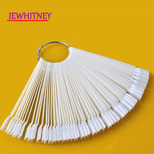 Load image into Gallery viewer, 50pcs UV Gel Polish Display Nail Art Tool Nails Palette Color Chart False Nail Art Tips Fan Shaped Removable Stick Showing Shelf - EssentialBoutiques 