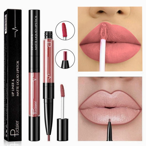 16 Color Liquid Lipstick Matte Red Lip Long Lasting Waterproof Make Up Mate Lip Stick Nude Pink Lips Liner Pencil Gloss Makeup - EssentialBoutiques 