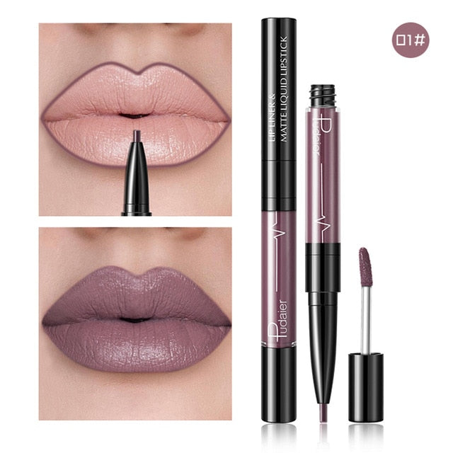 16 Color Liquid Lipstick Matte Red Lip Long Lasting Waterproof Make Up Mate Lip Stick Nude Pink Lips Liner Pencil Gloss Makeup - EssentialBoutiques 