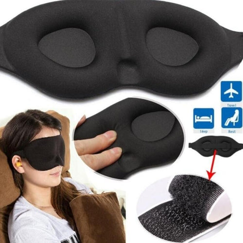 3D Sleeping eye mask Travel Rest Aid Eye Mask Cover Patch Paded Soft Sleeping Mask Blindfold Eye Relax Massager Beauty Tools - EssentialBoutiques 