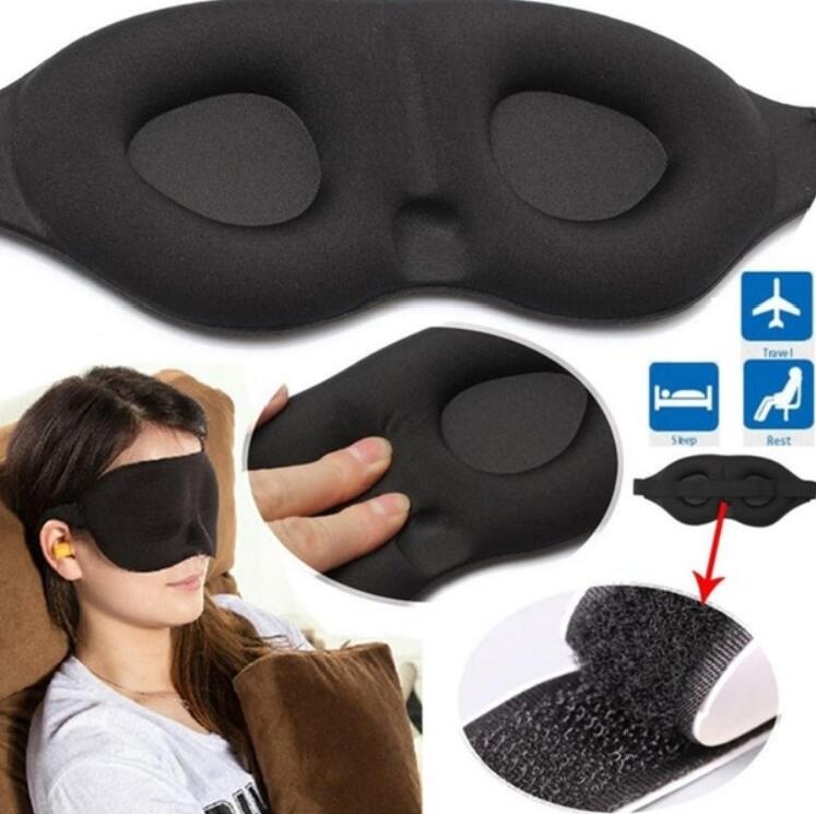 3D Sleeping eye mask Travel Rest Aid Eye Mask Cover Patch Paded Soft Sleeping Mask Blindfold Eye Relax Massager Beauty Tools - EssentialBoutiques 
