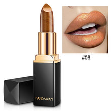 Load image into Gallery viewer, Brand Professional Lips Makeup Waterproof Shimmer Long Lasting Pigment Nude Pink Mermaid Shimmer Lipstick Luxury Makeup Cosmetic - EssentialBoutiques 