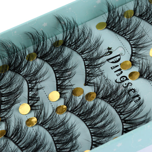 10 Pairs 3D Soft Faux Mink Hair False Eyelashes Natural Messy Eyelash Crisscross Wispy Fluffy Lashes Extension Eye Makeup Tools - EssentialBoutiques 
