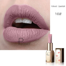 Load image into Gallery viewer, Pudaier 26Colors Matte Lipstick Waterproof Makeup Batom Nude Velvet Long Lasting Lapiz Labial Mate Lip stick Rouge a Levres Mat - EssentialBoutiques 