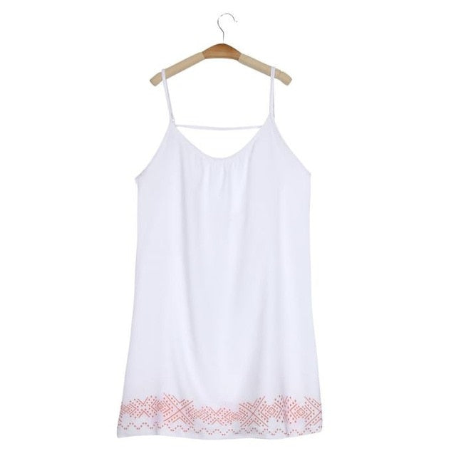 Free Ostrich Women Chiffon Dress casual 2019 Summer woman's clothing Backless Short BOHO Party Beach Mini Dress Sundress D0235 - EssentialBoutiques 