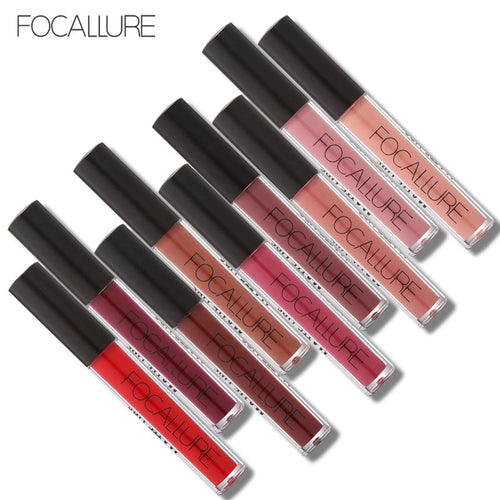 FOCALLURE Matte Liquid Lipstick Waterproof Moisturizer Smooth Lip Stick Long-lasting Lip Tint Cosmetic Lip Makeup - EssentialBoutiques 