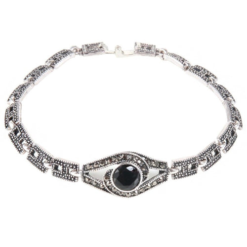 Sleek Minimalist Letter H Styling Bracelet Black Resin Inlaid White Rhinestone Accessories Woman's Birthday Gift - EssentialBoutiques 