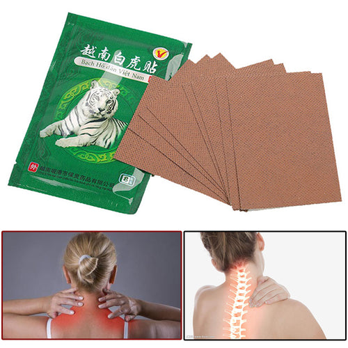 8pcs  White Tiger Balm Medical Plasters For Joint Pain  Neck Pads For Arthritis Knee Joint Patch Pain Relieving Patches G07002 - EssentialBoutiques 