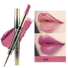 Load image into Gallery viewer, 24 Hours Long Lasting 2in1 Lipstick Fashionable Useful Waterproof Double-side Matte Lip Liner Double-end Makeup Lipstick Pencils - EssentialBoutiques 